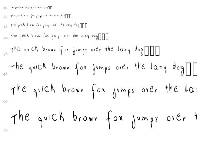 Easy going stroke font waterfall